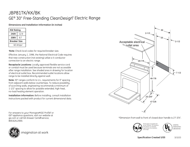 Imagen de la primera página del manual del dispositivo JBP81BKBB