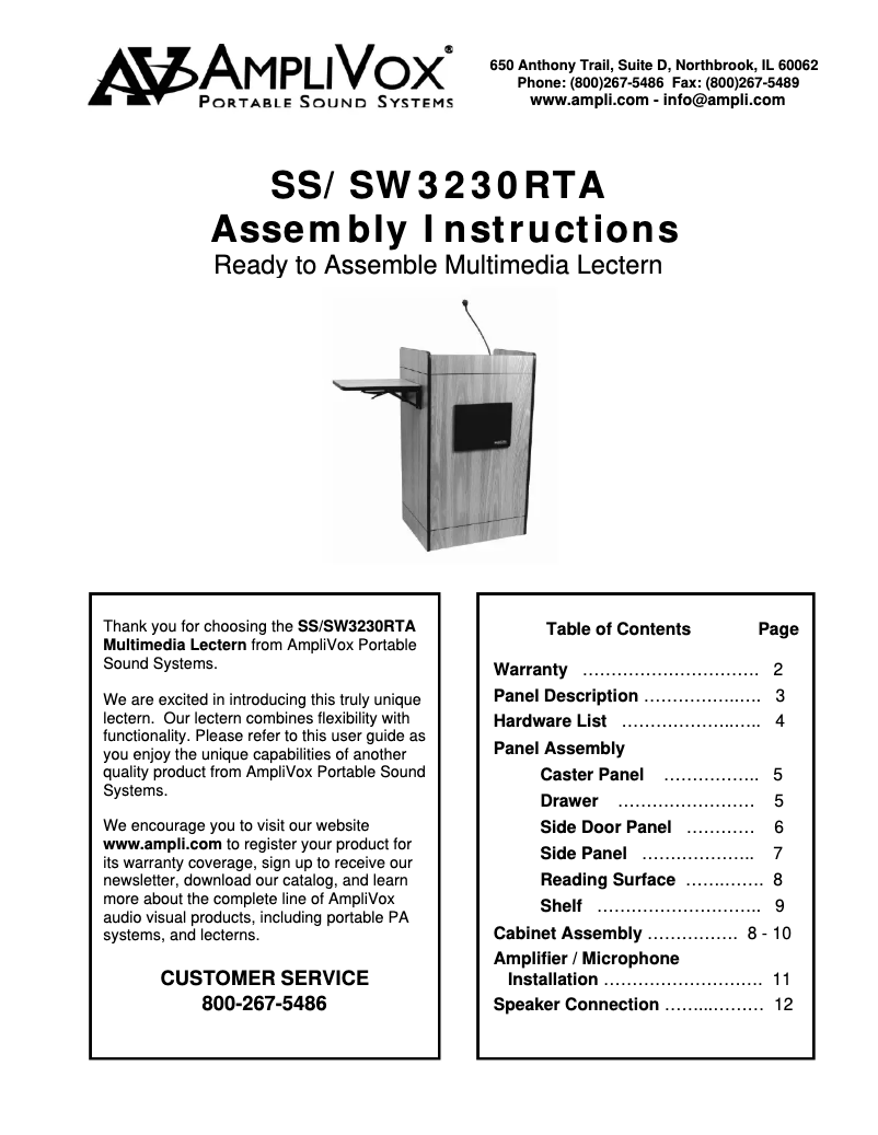 Imagen de la primera página del manual del dispositivo SW3230