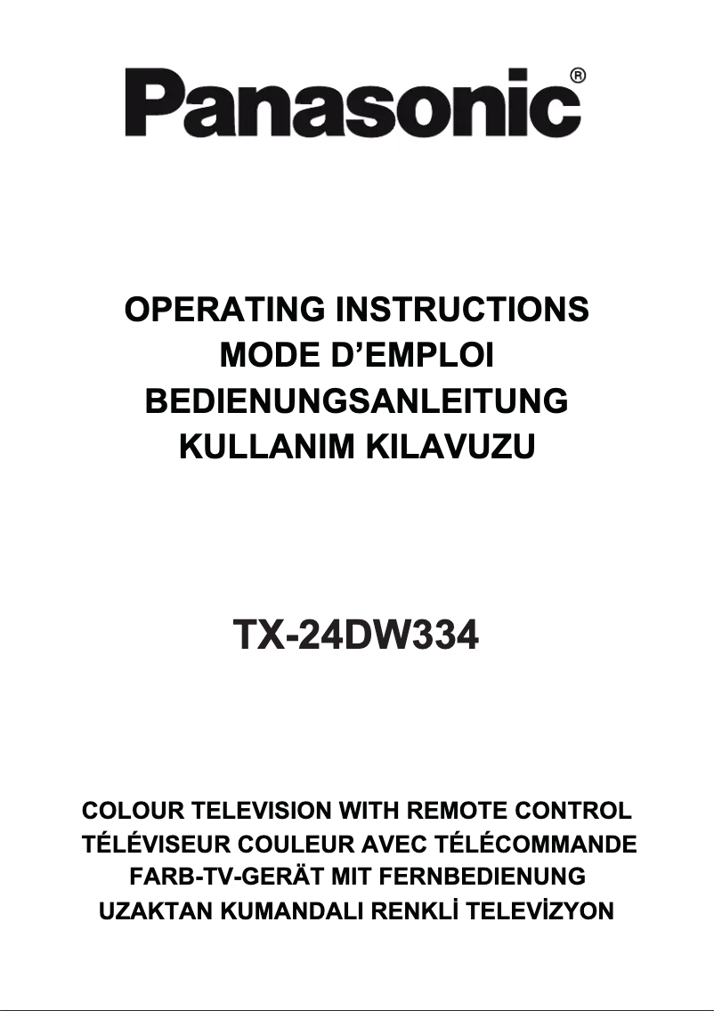 Página 1 del manual Manual de usuario Panasonic Viera TX-24DW334