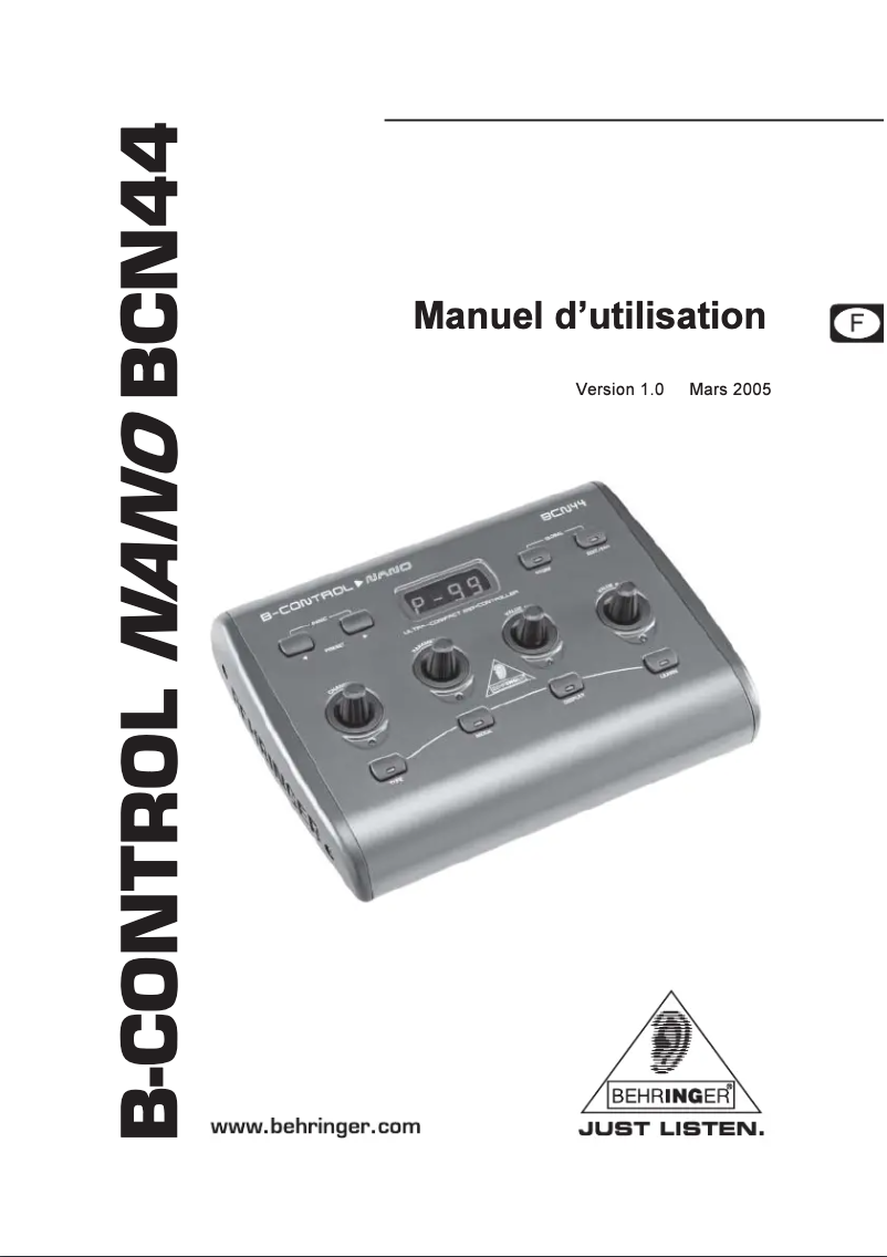 Imagen de la primera página del manual del dispositivo B-Control Nano BCN44