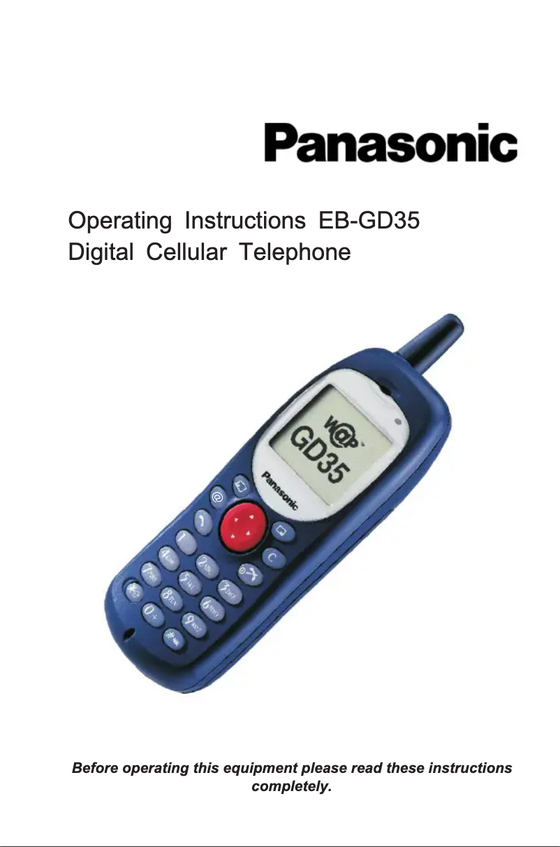Página 1 del manual Manual de usuario Panasonic GD35
