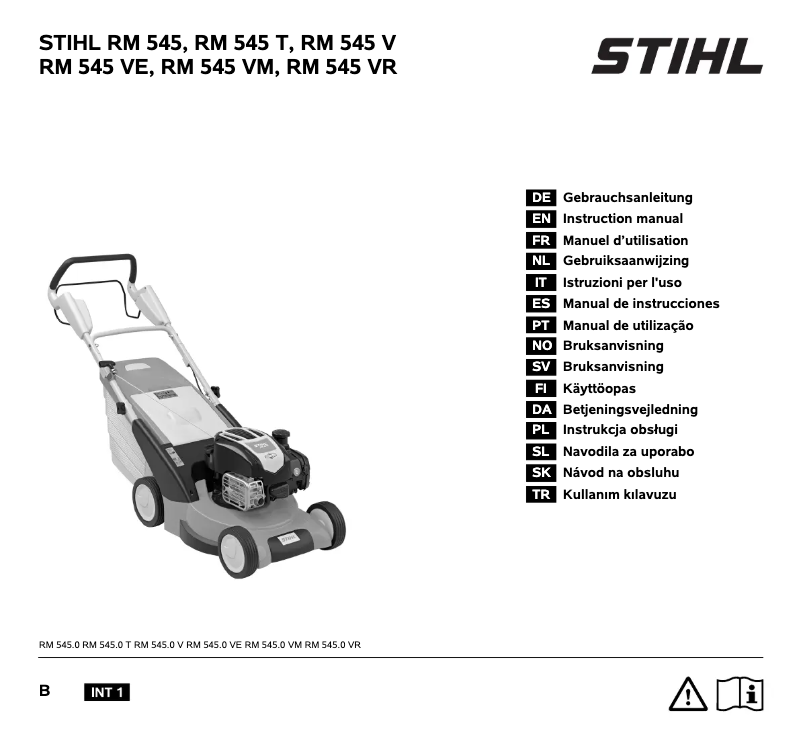 Página 1 del manual Manual de usuario Stihl RM 545