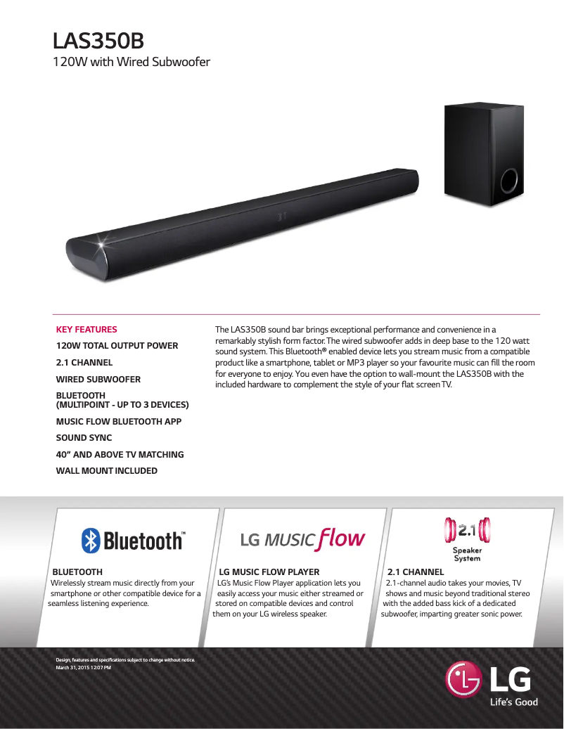 Imagen de la primera página del manual del dispositivo LAS350B