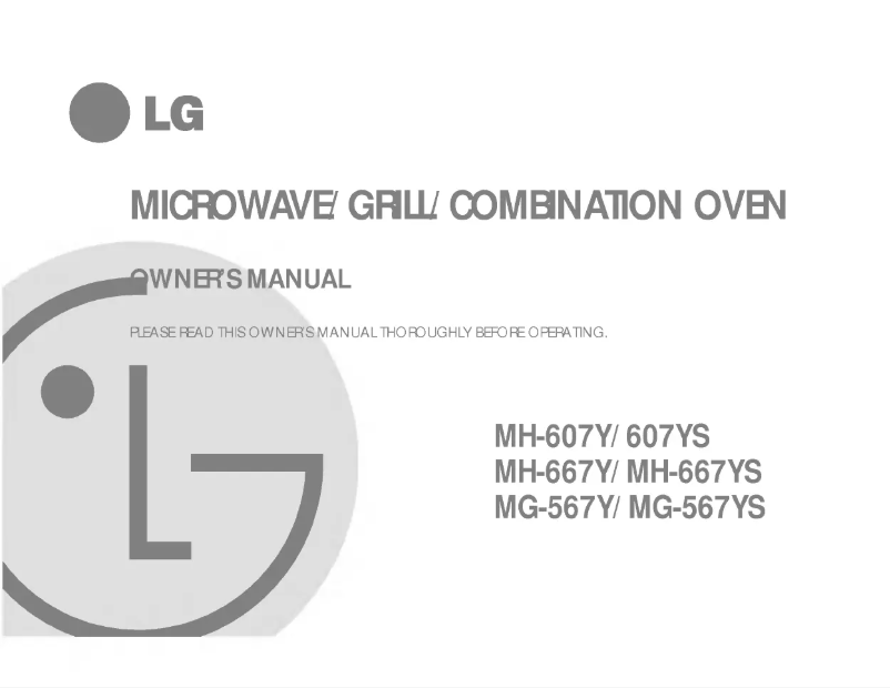 Página 1 del manual Manual de usuario LG MH-607Y