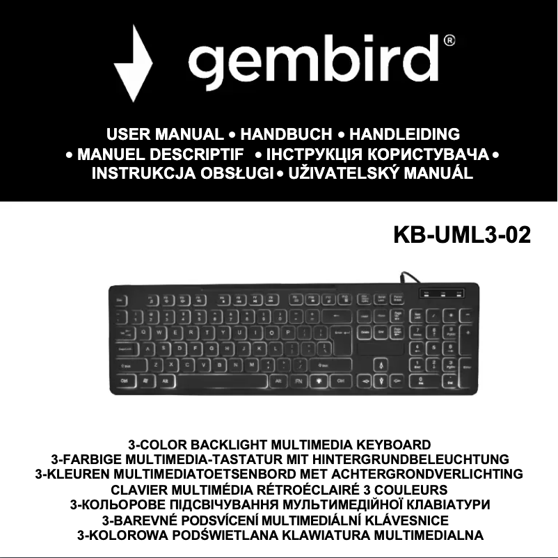 Página 1 del manual Manual de usuario Gembird KB-UML3-02