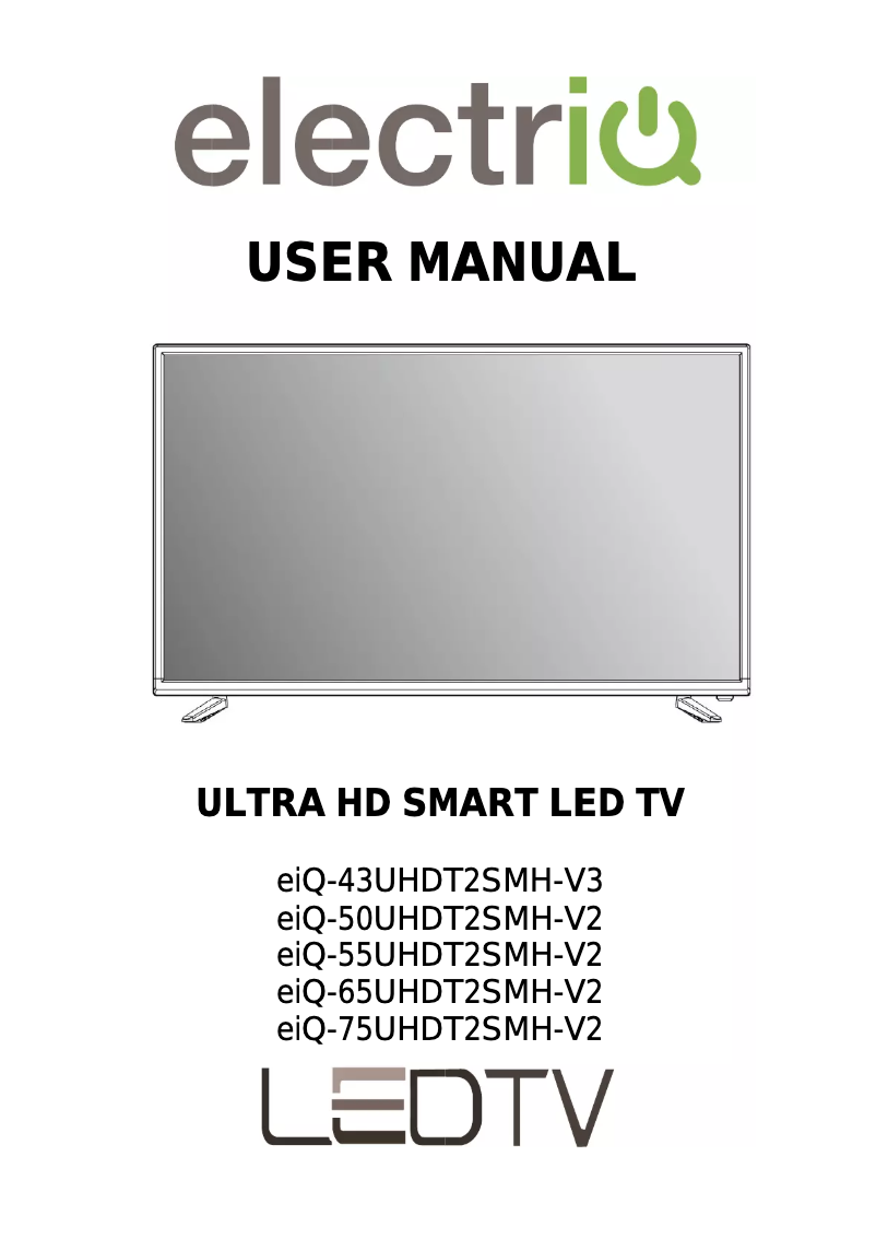 Imagen de la primera página del manual del dispositivo eiQ-50UHDT2SMH-V2