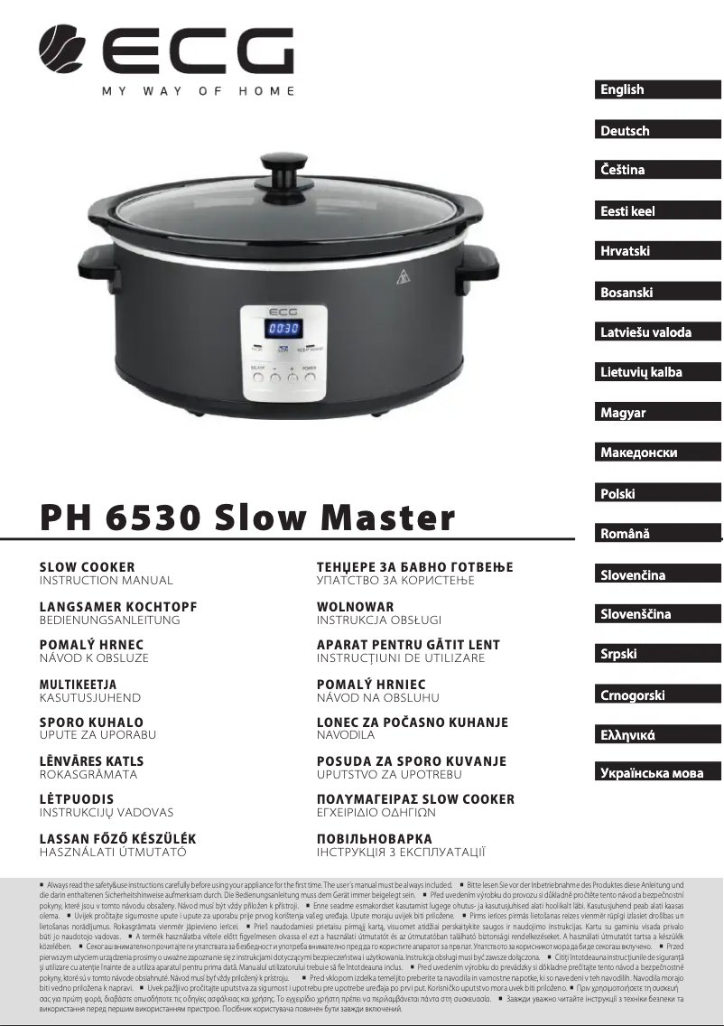 Página 1 del manual Manual de usuario ECG PH 6530 Slow Master