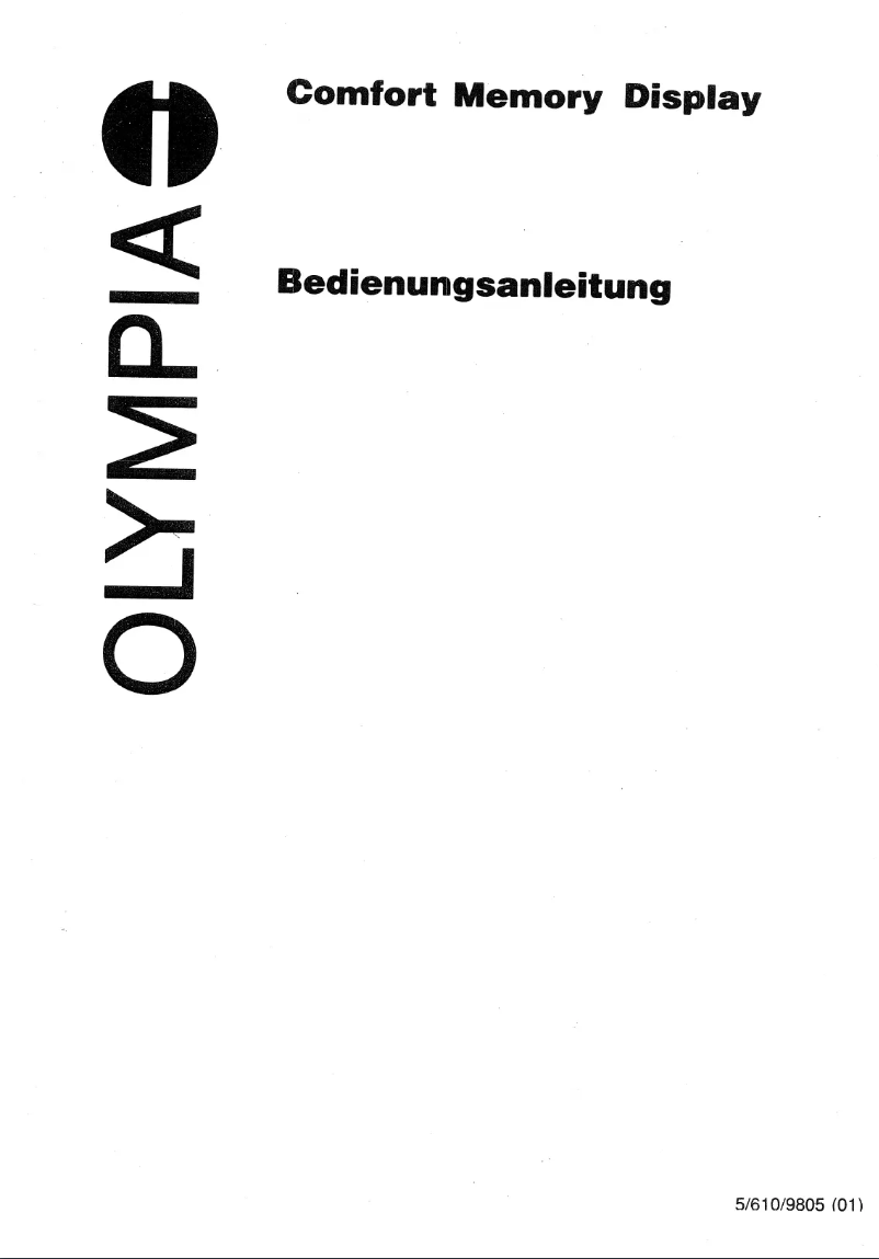 Página 1 del manual Manual de usuario Olympia Comfort MD