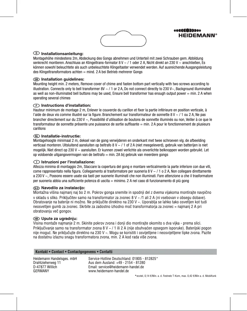 Página 1 del manual Manual de usuario Heidemann 70206