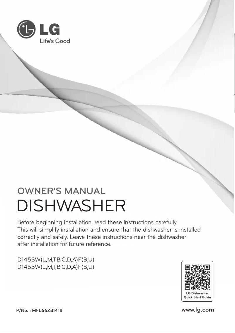 Página nº 1 - Manual de usuario LG D1453WF