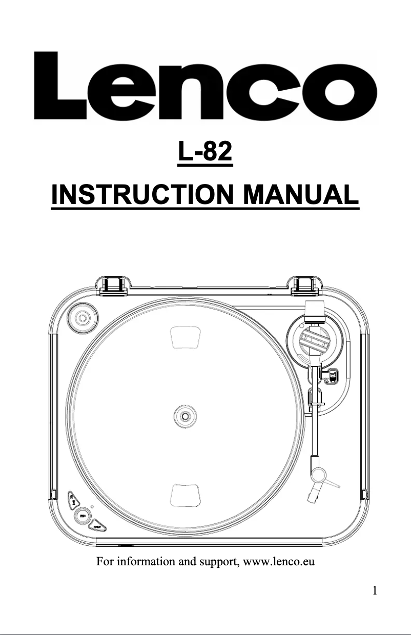 Página 1 del manual Manual de usuario Lenco L-82