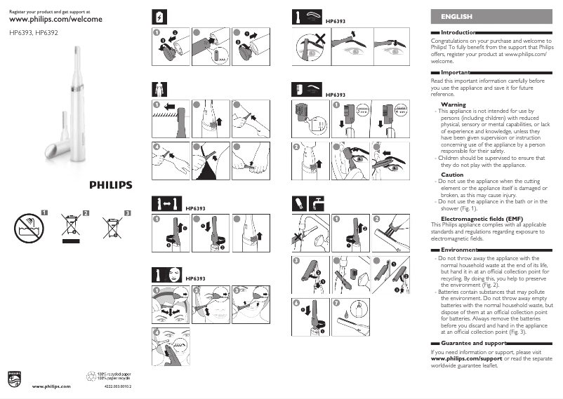 Página 1 del manual Manual de usuario Philips Satinelle Advanced BRP535