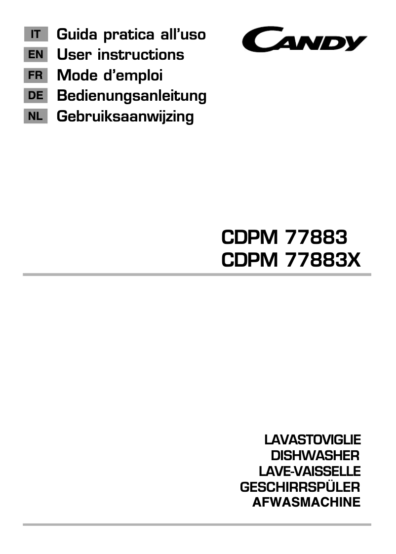 Imagen de la primera página del manual del dispositivo CDPM 77883 X