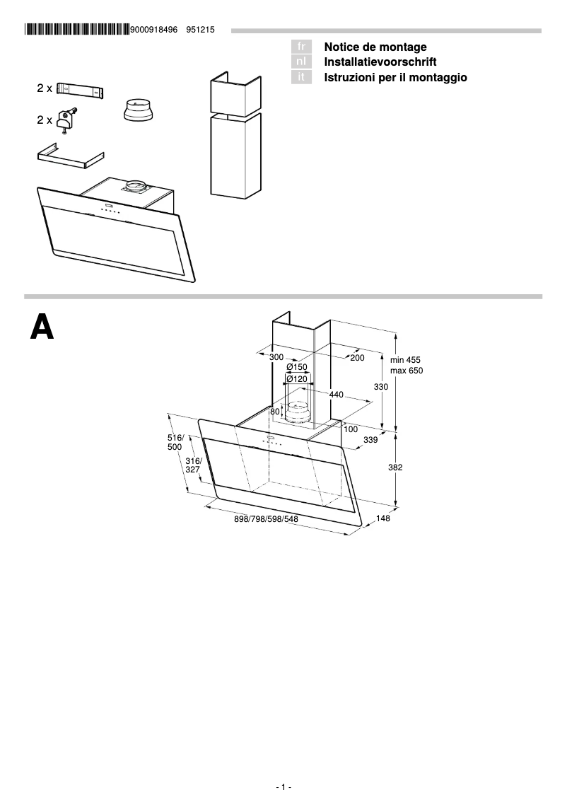 Página nº 1 - Guía de instalación Siemens LC86KB670