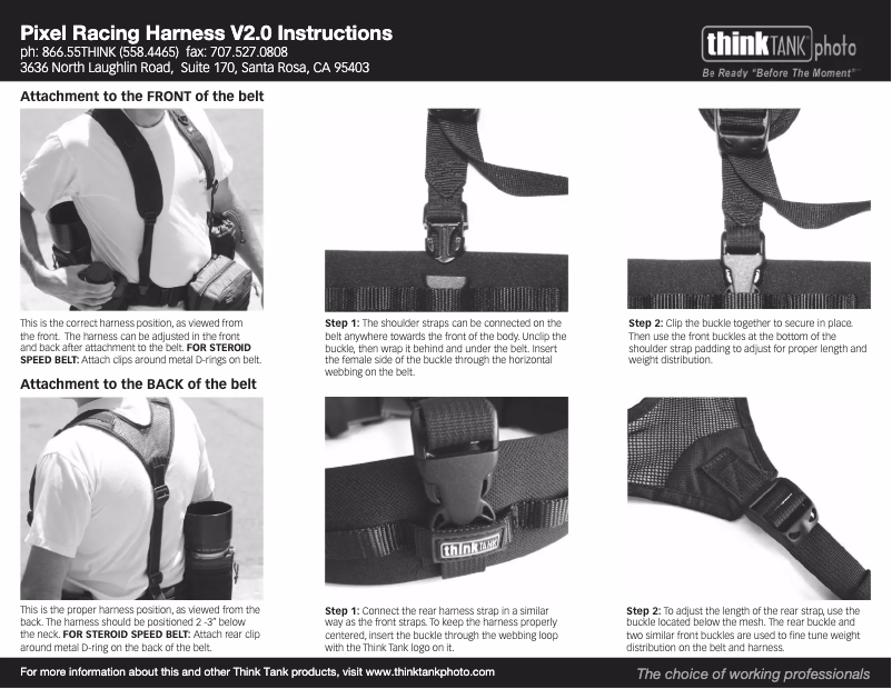 Imagen de la primera página del manual del dispositivo Pixel Racing Harness V2.0
