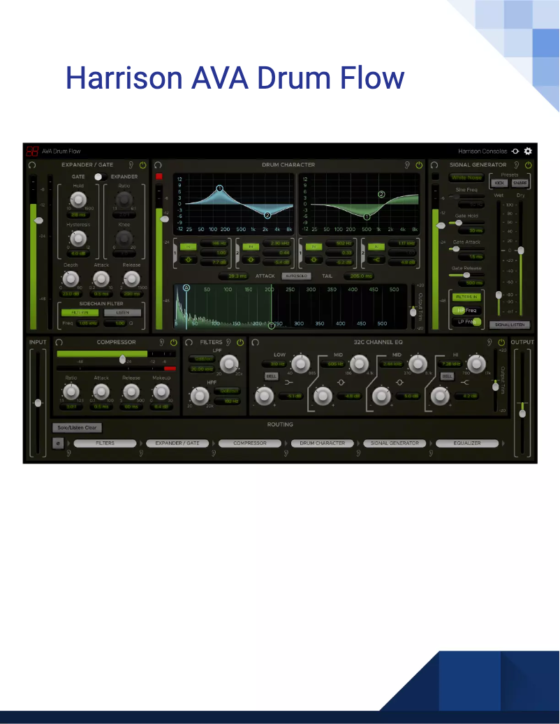 Imagen de la primera página del manual del dispositivo AVA Drum Flow