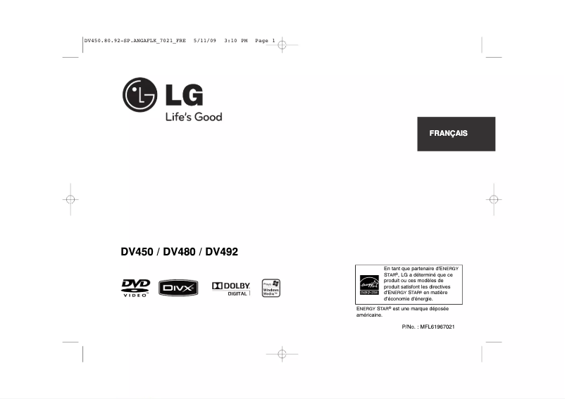 Imagen de la primera página del manual del dispositivo DV450