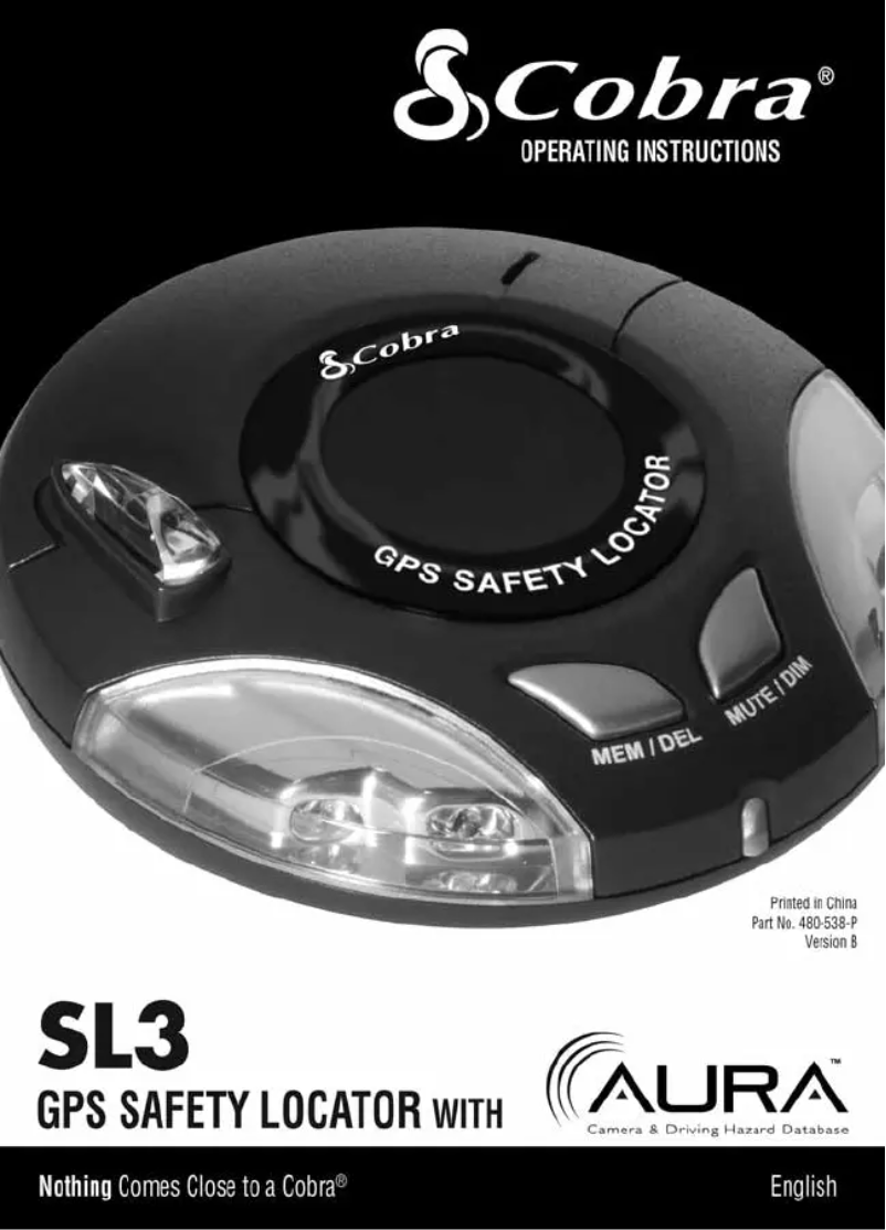 Página nº 1 - Manual de usuario Cobra SL3