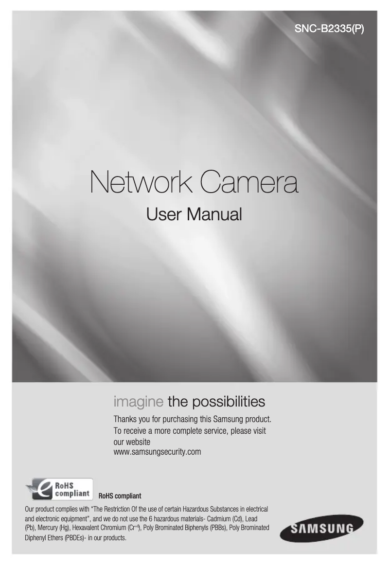 Página 1 del manual Manual de usuario Samsung SNC-B2335P