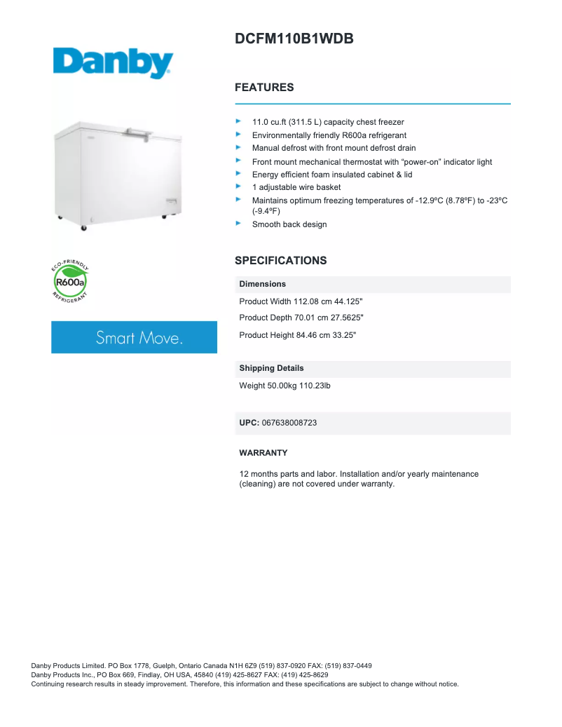 Imagen de la primera página del manual del dispositivo DCFM110B1