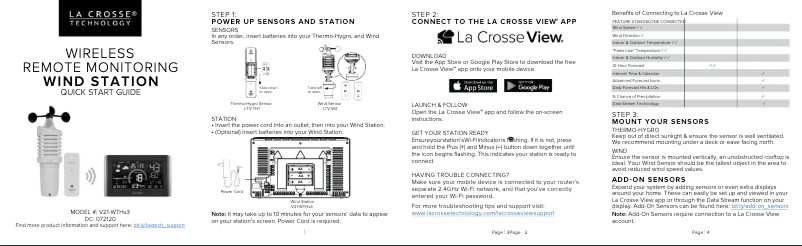 Página 1 del manual Guía de inicio rápido La Crosse Technology V21-11