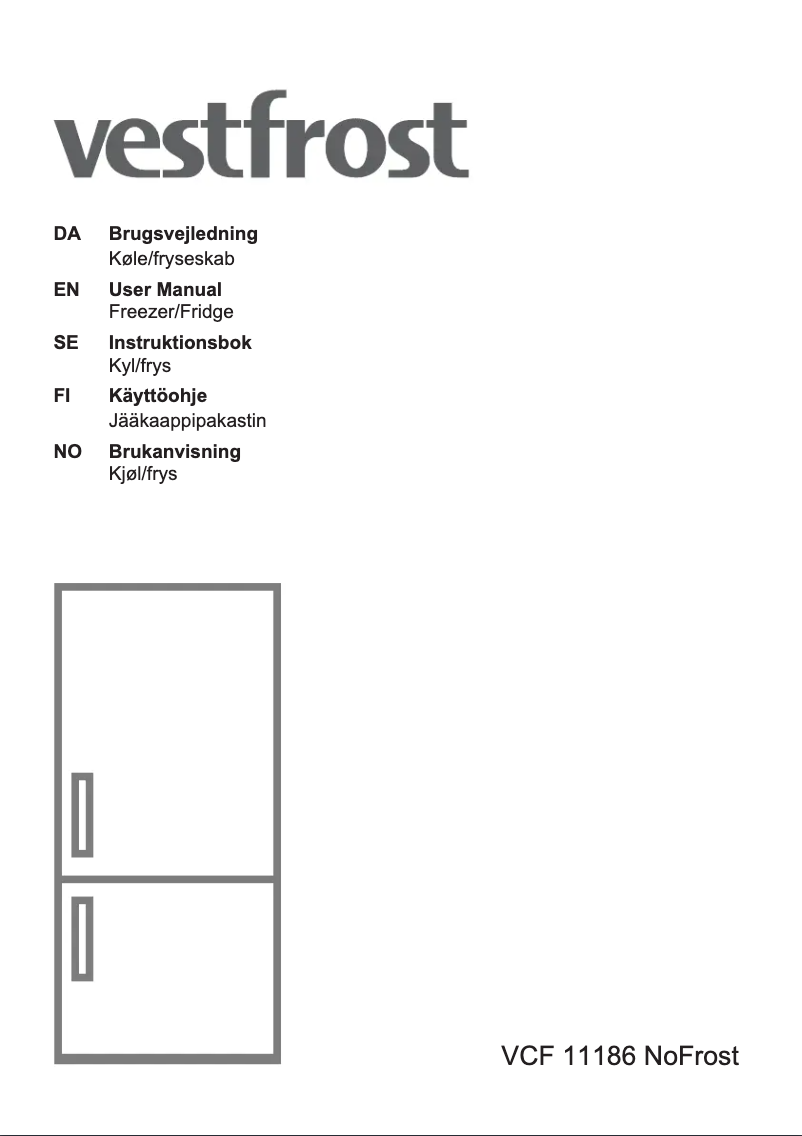 Página 1 del manual Manual de usuario Vestfrost VCF 11186 NOFROST