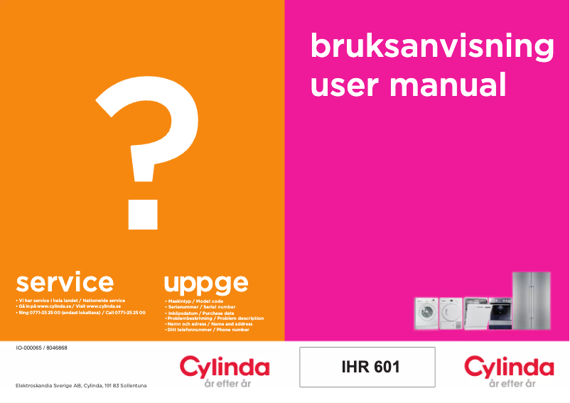 Imagen de la primera página del manual del dispositivo IHR 601