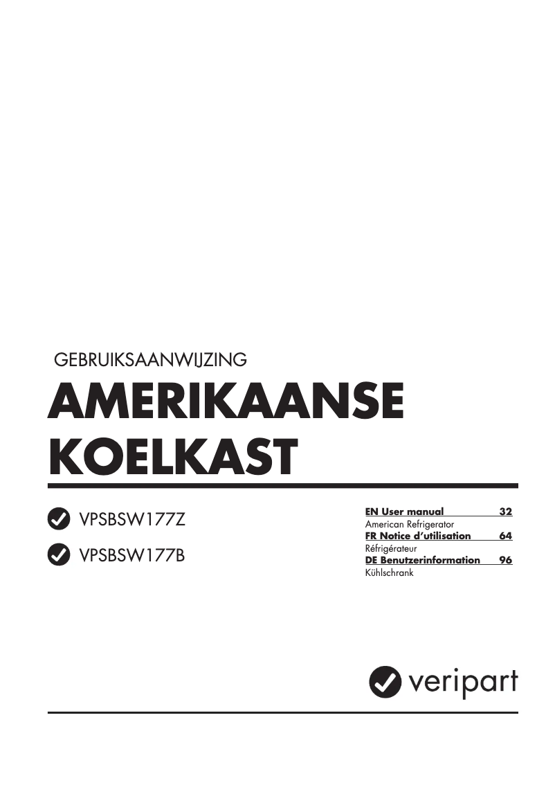Página 1 del manual Manual de usuario Veripart VPSBSW177Z