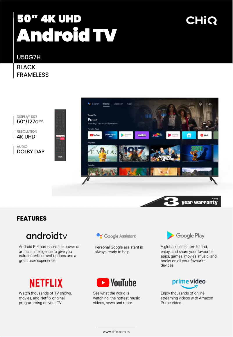 Imagen de la primera página del manual del dispositivo U50G7H