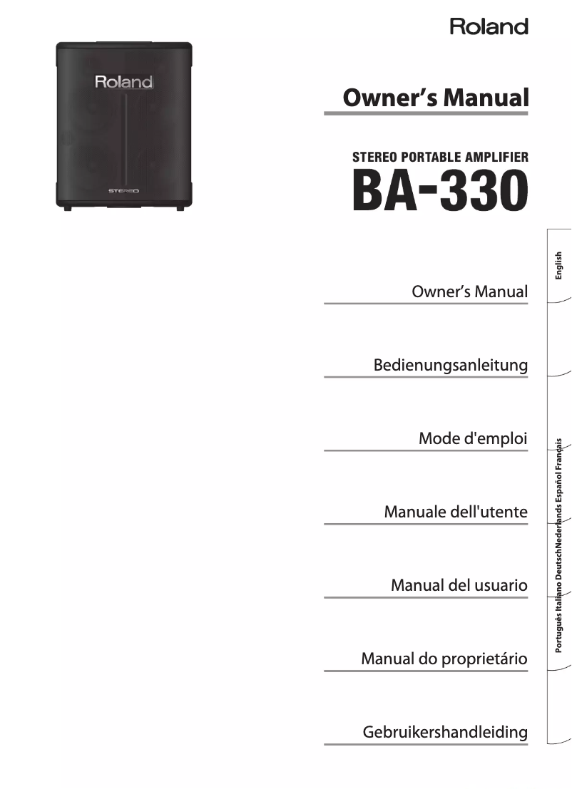Imagen de la primera página del manual del dispositivo BA-330