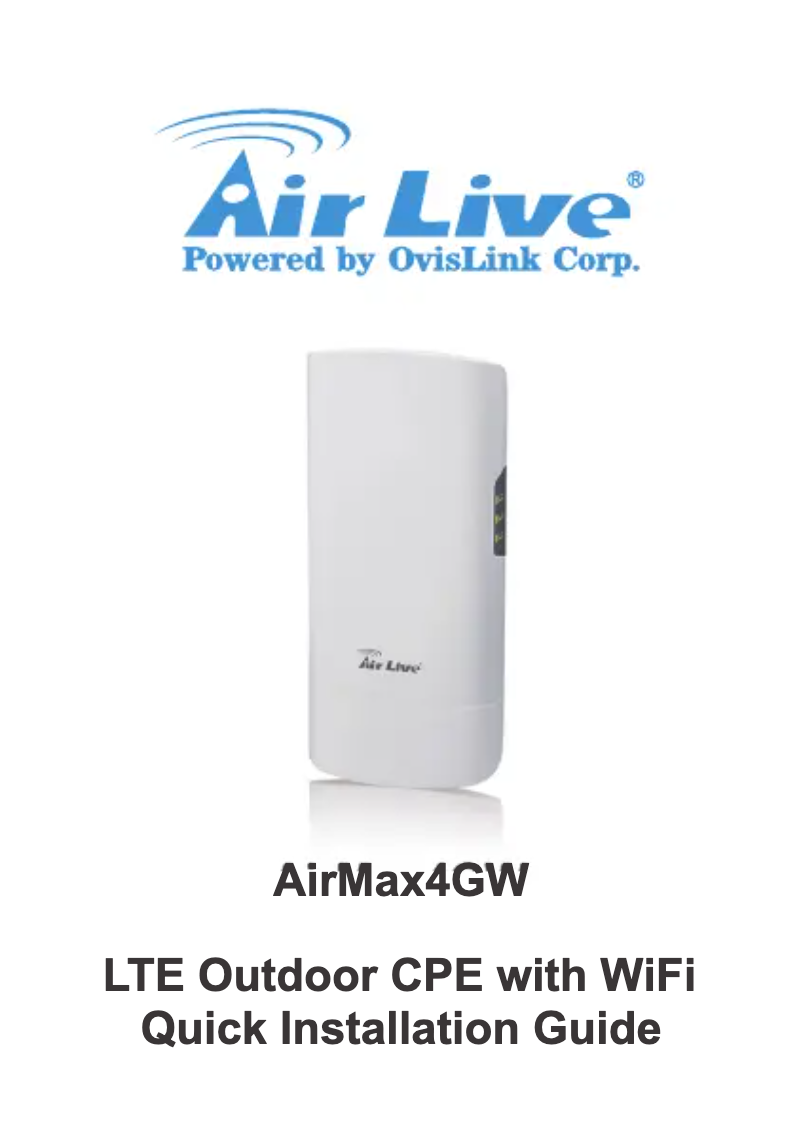 Página 1 del manual Manual de usuario AirLive AIRMAX4GW