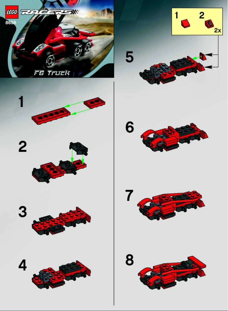 Página 1 del manual Manual de usuario Lego Racers F6 Truck 8656