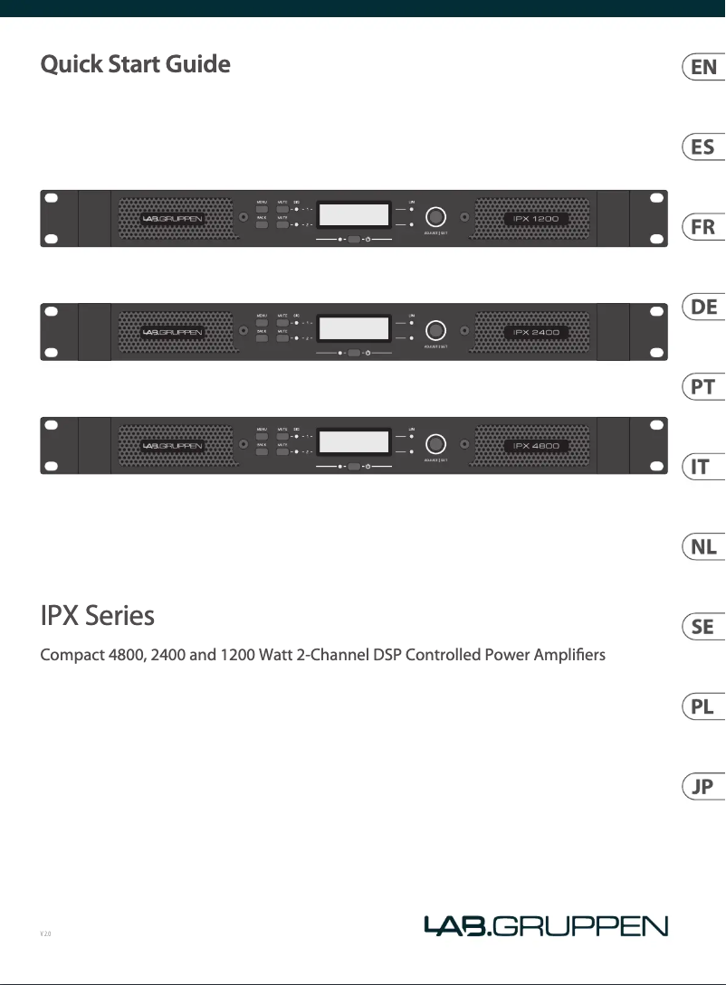 Imagen de la primera página del manual del dispositivo IPX 4800
