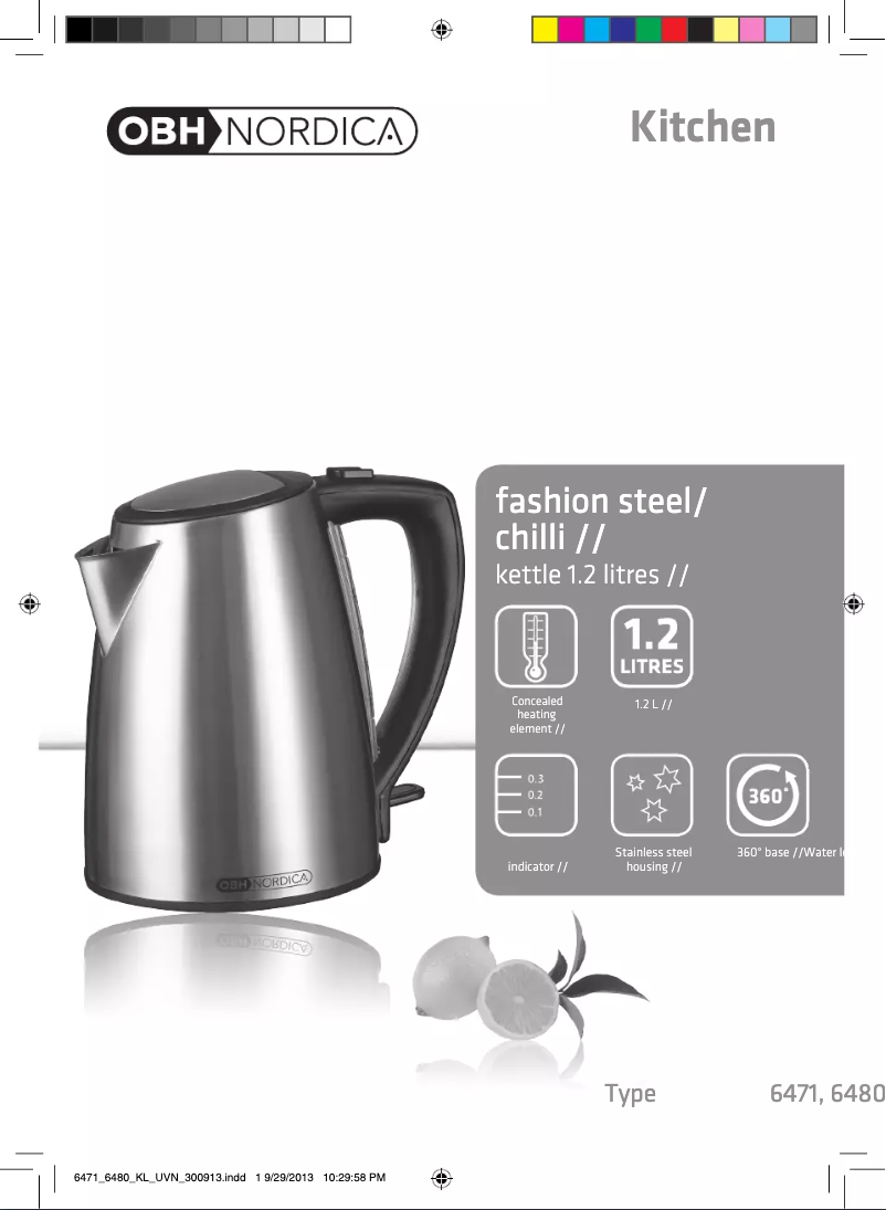 Imagen de la primera página del manual del dispositivo Fashion 6480