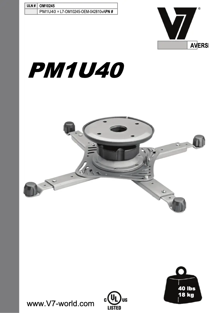 Imagen de la primera página del manual del dispositivo PM1U40-1E