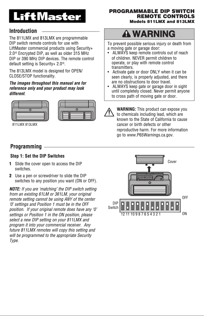 Imagen de la primera página del manual del dispositivo 813LMX