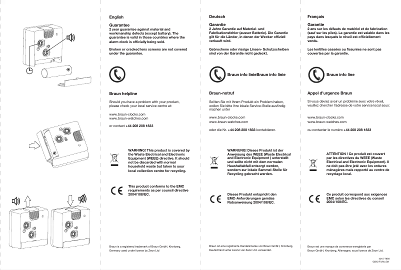 Página nº 1 - Manual de usuario Braun BNC 002