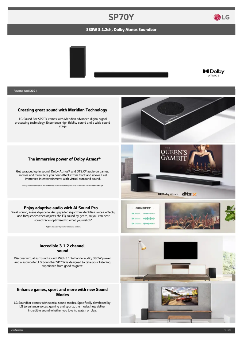 Imagen de la primera página del manual del dispositivo SP70Y