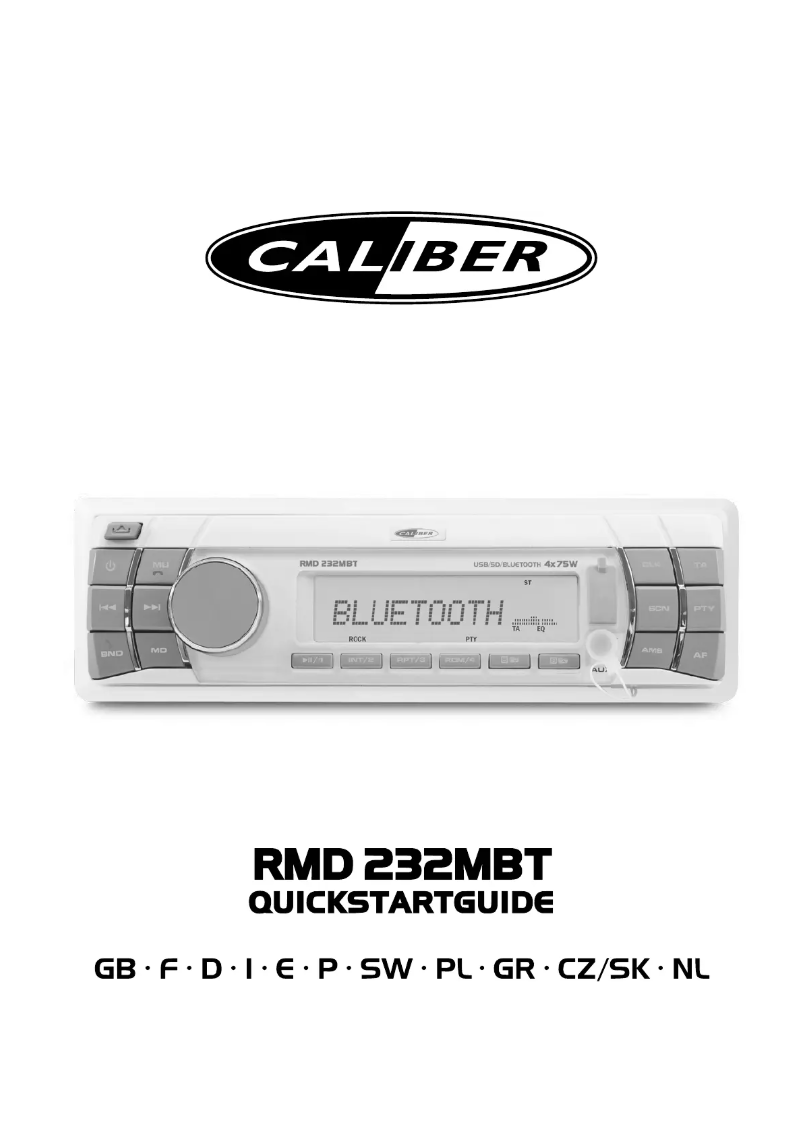 Página 1 del manual Manual de usuario Caliber RMD 232MBT