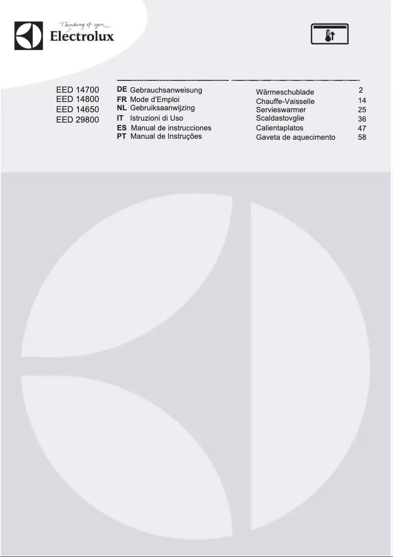 Página 1 del manual Manual de usuario Electrolux EED14650OX