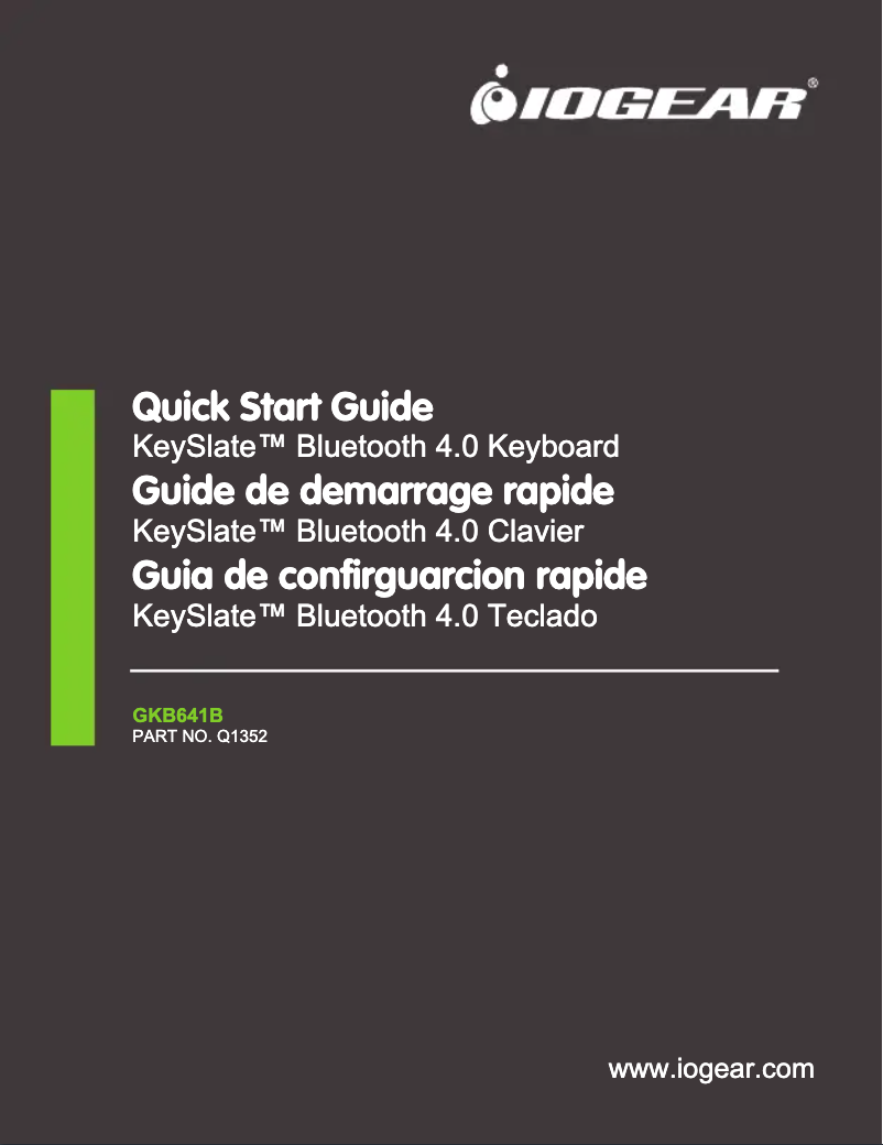 Página 1 del manual Manual de usuario iogear KeySlate GKB641B
