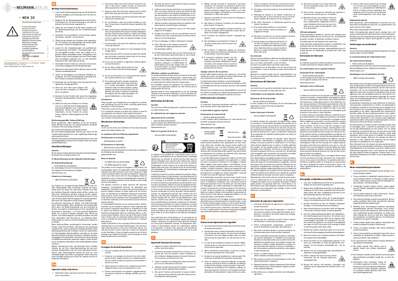 Imagen de la primera página del manual del dispositivo NDH 20