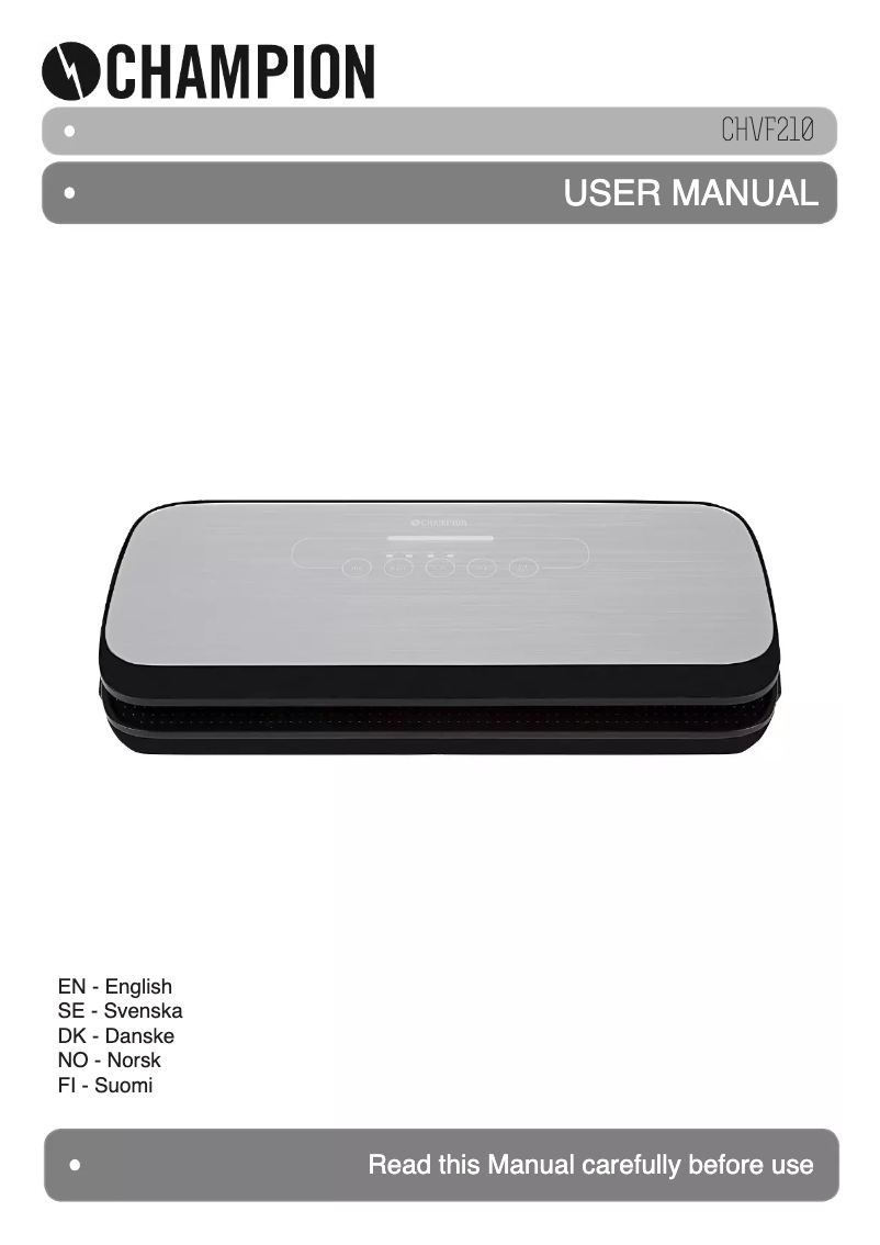 Página 1 del manual Manual de usuario Champion CHVF210