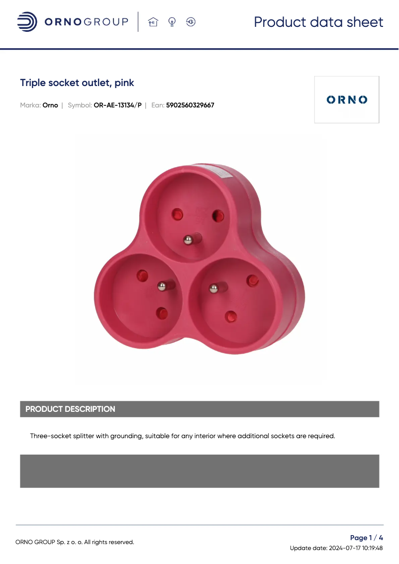 Página 1 del manual Manual de usuario ORNO OR-AE-13134