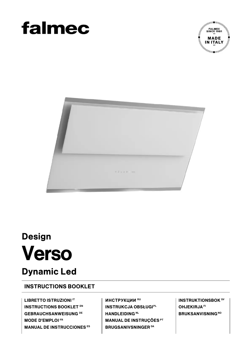 Página 1 del manual Manual de usuario Falmec Verso
