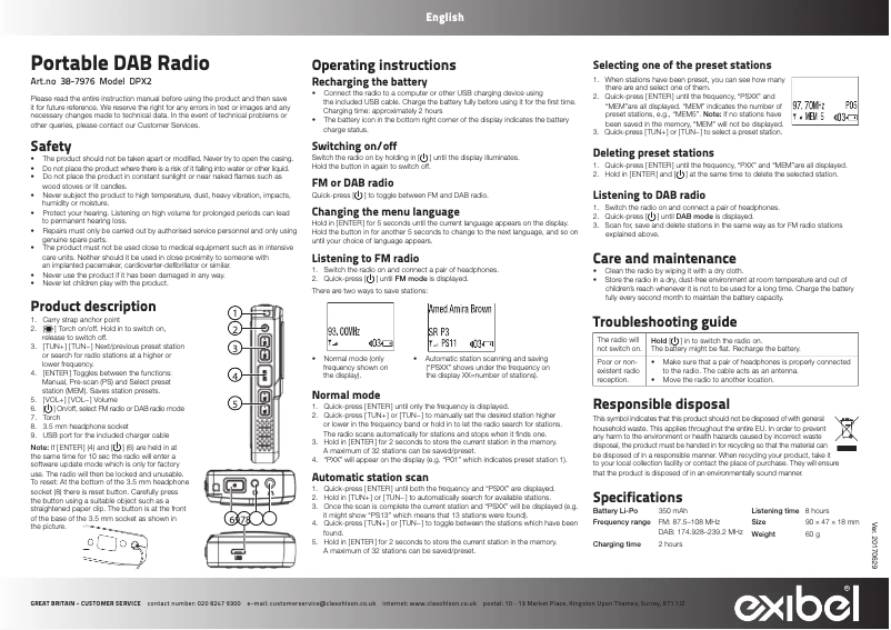 Imagen de la primera página del manual del dispositivo DPX2