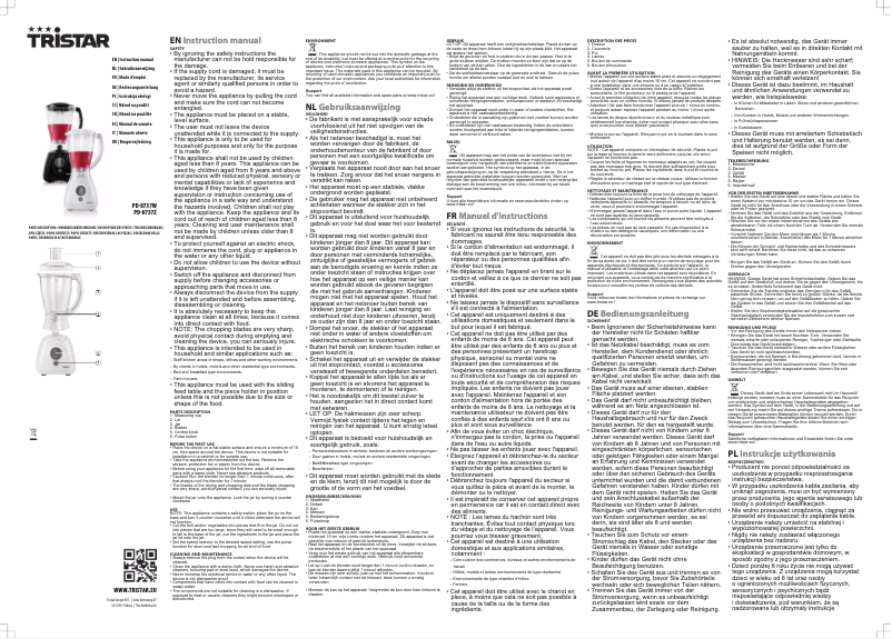 Imagen de la primera página del manual del dispositivo PD-8737Z