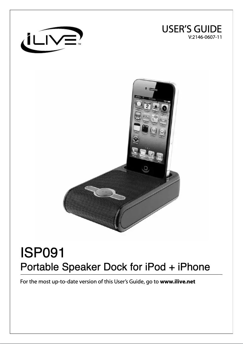 Página 1 del manual Manual de usuario iLive ISP091B