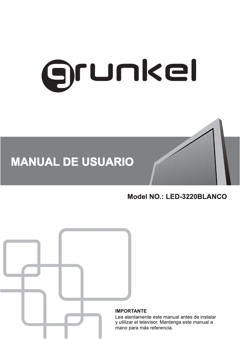 Imagen de la primera página del manual del dispositivo LED-3220BLANCO