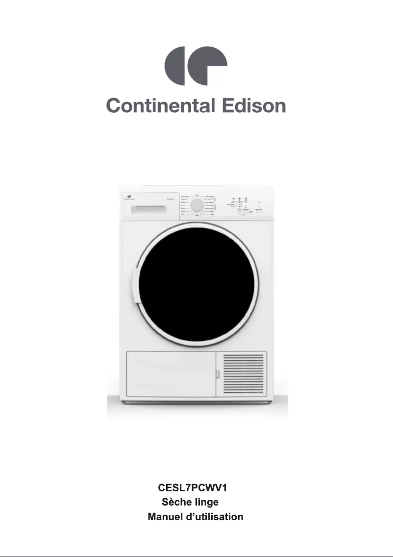 Página 1 del manual Manual de usuario Continental Edison CESL7PCWV1